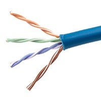 Cat5e 1000 Feet Blue CMP UL Bulk Cable, Pure Bare Copper, Bulk Ethernet Cable