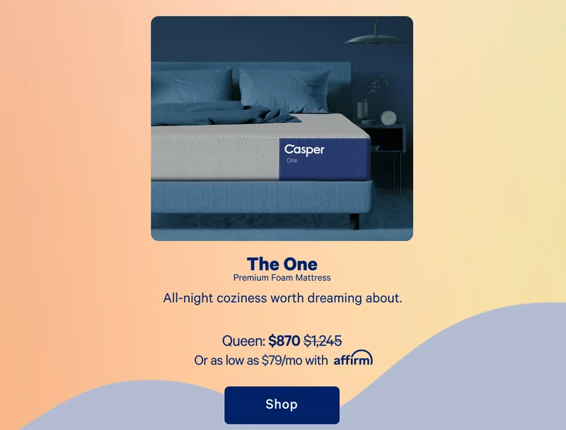 One Foam Mattress >> All-night coziness worth dreaming about. >> Shop >>