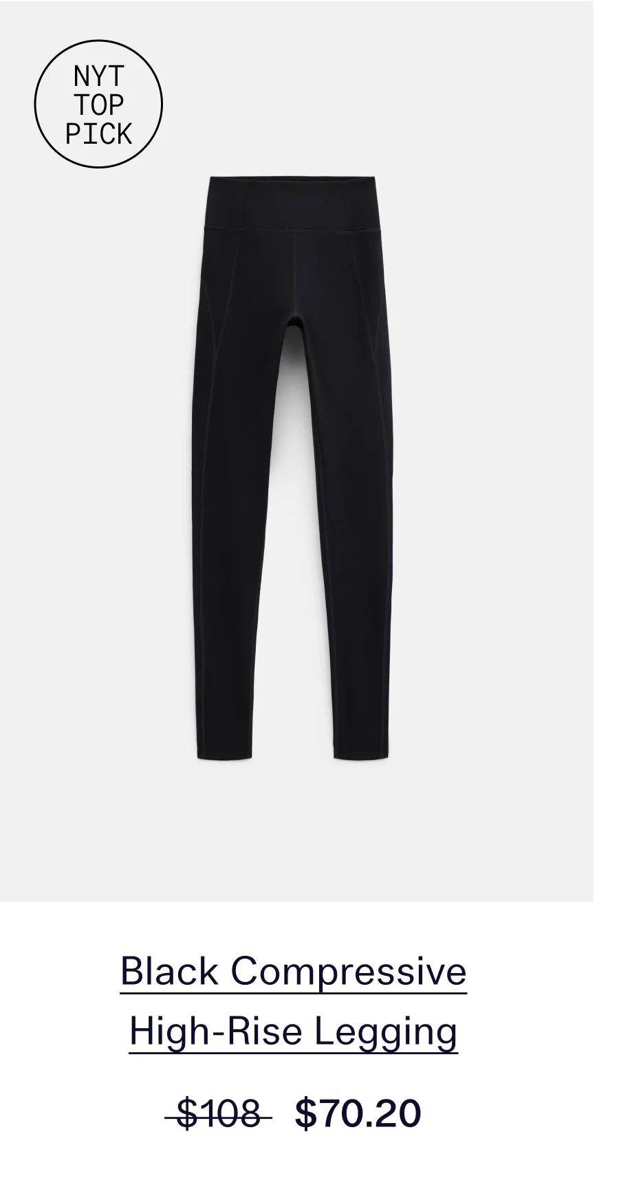Black Compressive High-Rise Legging