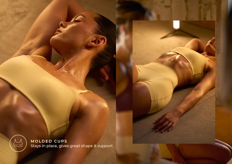 Nimble Molded Sports Bra Fading Yellow