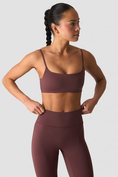 Image of Nimble Molded Sports Bra Dull Berry Red