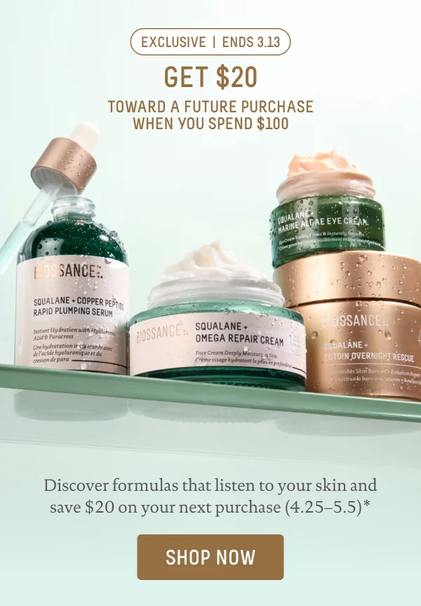 Get $20 Toward A Future Purchase When You Spend $100
