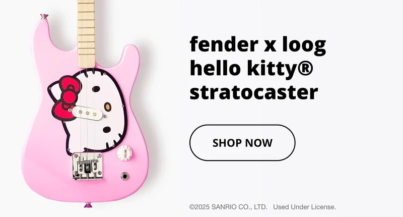fender x loog hello kitty® stratocaster  - SHOP NOW