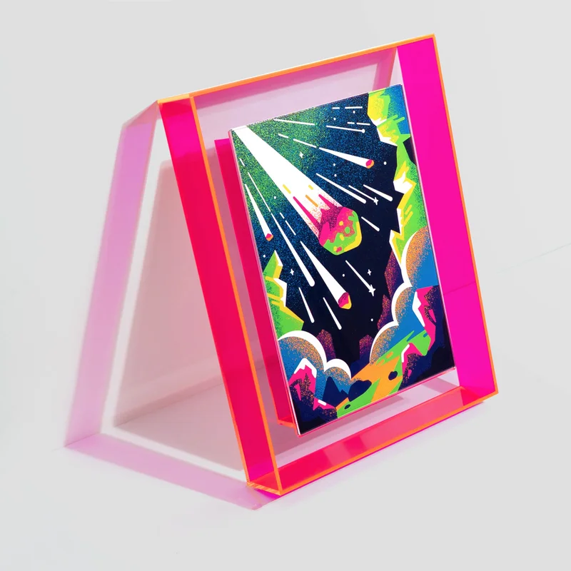 Vivid Moon Neon Art Print