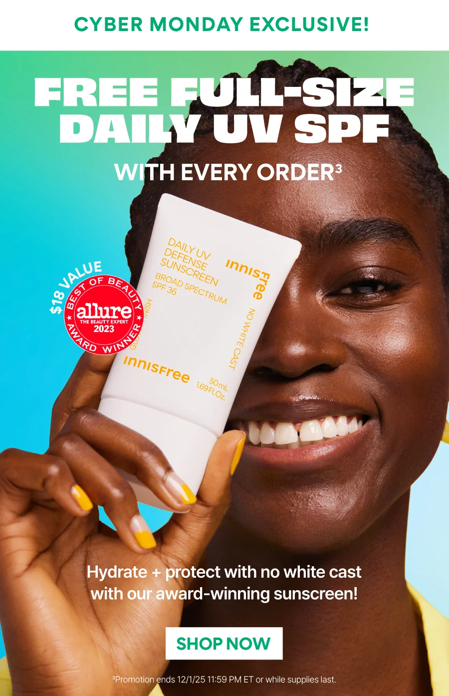 FREE FULL-SIZE DAILY UV SPF WITH EVERY ORDER