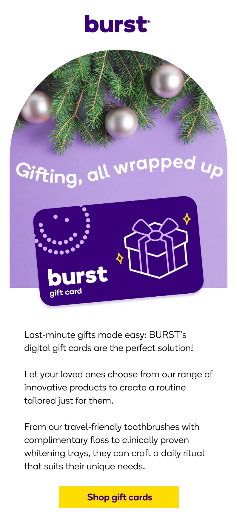 Shop BURST gift cards