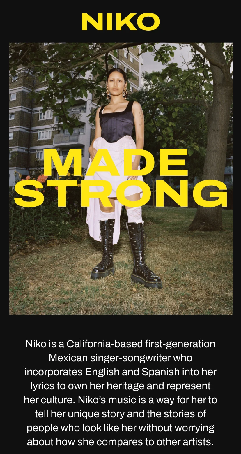 Niko, California-based first-generation Mexican singer-songwriter