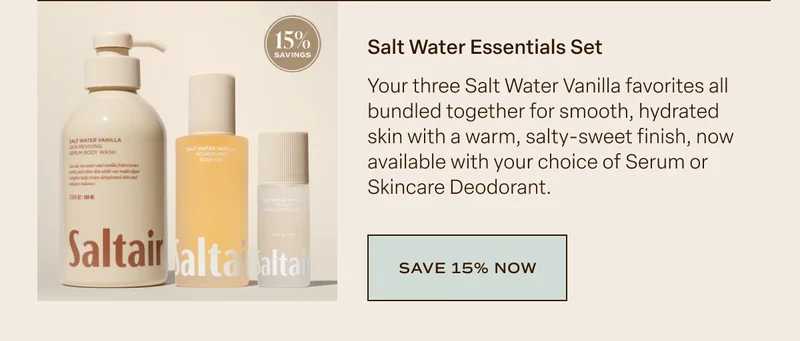 salt water vanilla essentials set