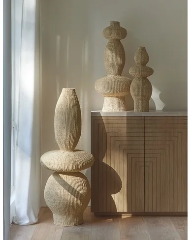 Lilia Decorative Floor Vase - Natural / Large