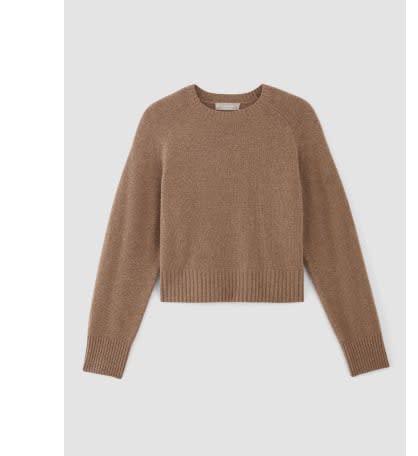 [image]The Cashmere Boxy Crew Sweater, $198
