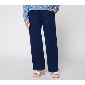 Denim & Co. Tall Comfy Knit Air Wide Leg Pants with Pockets