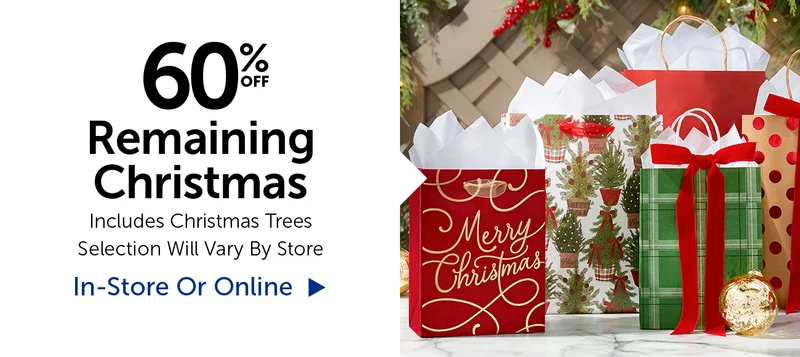 60% Off Remaining Christmas - Select Categories