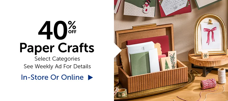 40% Off Paper Crafts - Select Categories