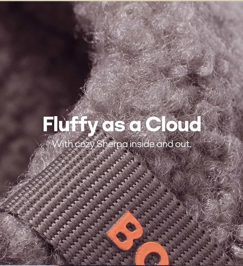 Fluffy as a Cloud With cozy Sherpa inside and out.