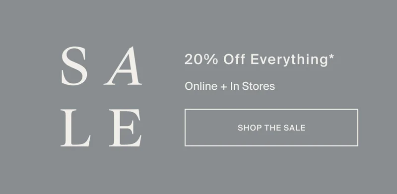 20% Off Everything | Shop The Sale