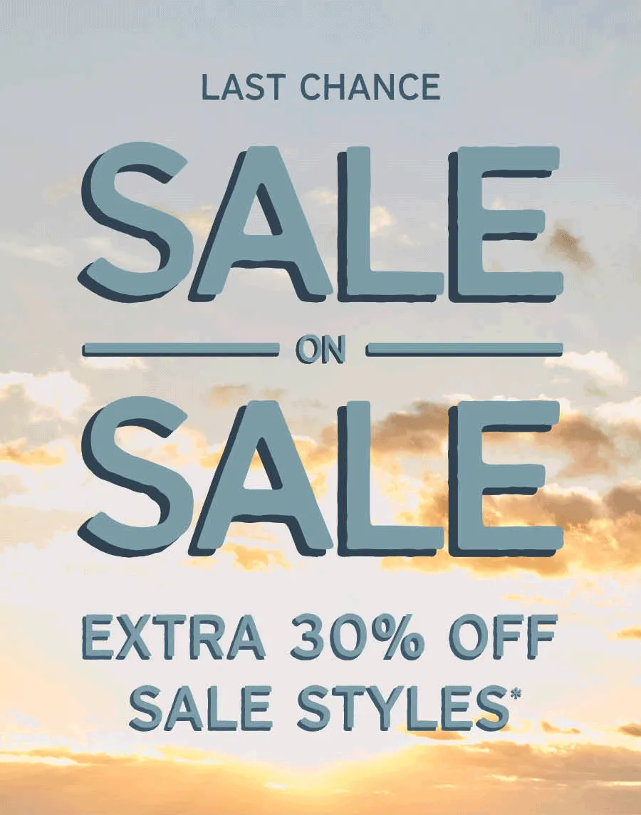 Long Weekend Sale on Sale - Extra 30% Off Sale Styles