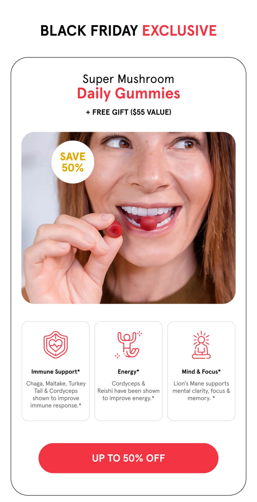 BLACK FRIDAY EXCLUSIVE Super Mushroom Daily Gummies