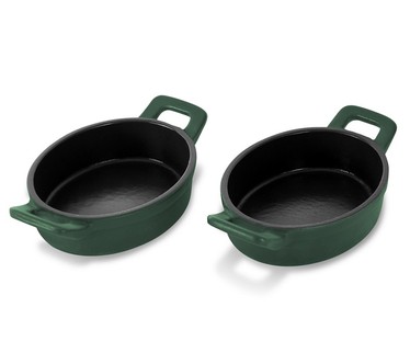 Zakarian by Dash Set of 2 Nonstick Cast Iron Mini Oval Bakers