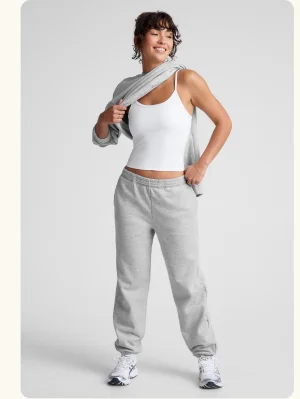 LuxeFleece Sweatpant in Light Heather Gray