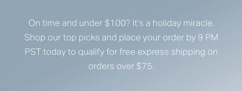 On time and under $100?