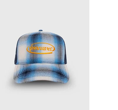 HAPPIER PLAID TRUCKER CAP