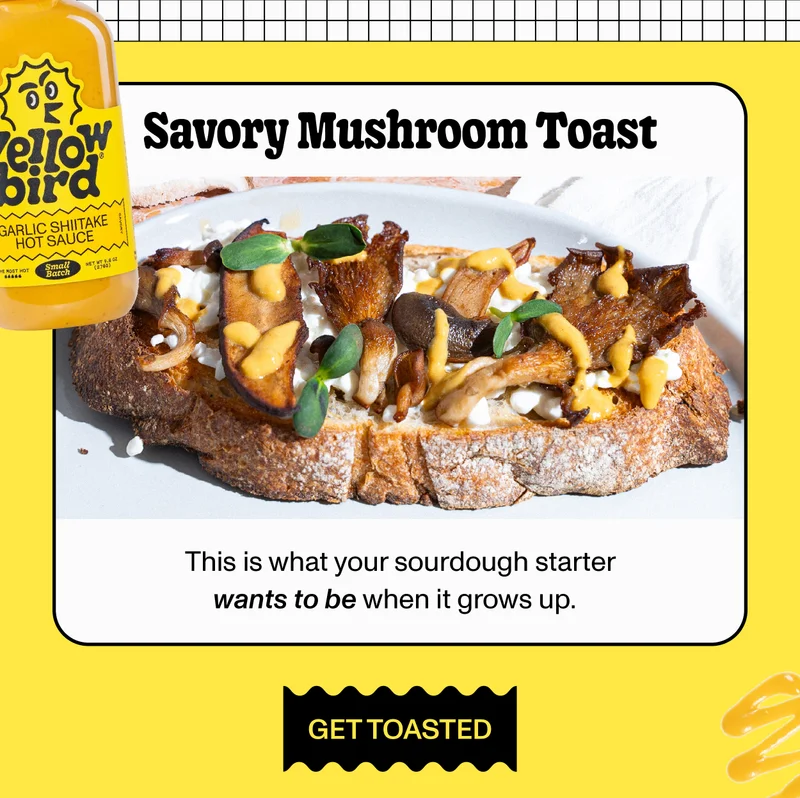 Garlic Shiitake Savory Mushroom Toast