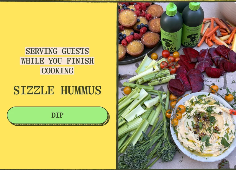 SERVING TO GUESTS WHILE YOU FINISH COOKING Sizzle Hummus