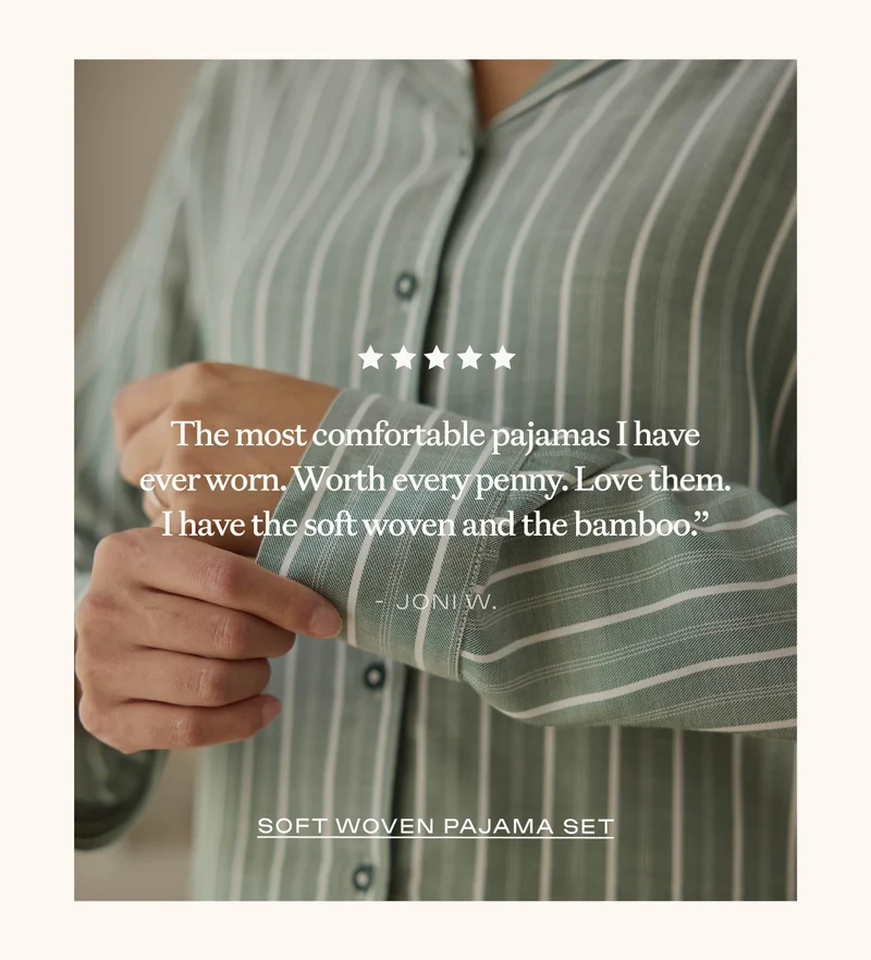Soft Woven PJ Set in Jasper Stripe - Shop Now!