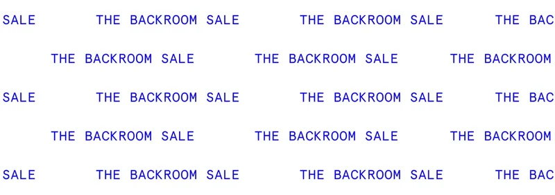 The Backroom Sale