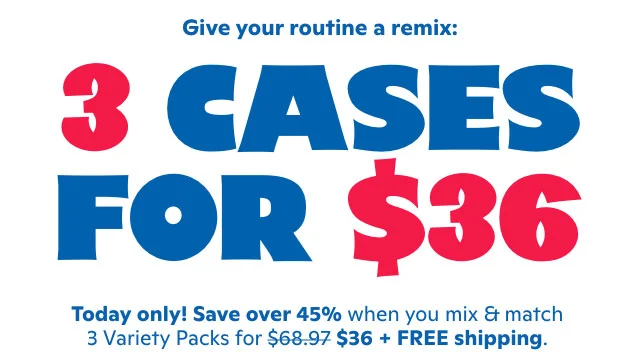 Give your routine a remix: 3 Cases for $36