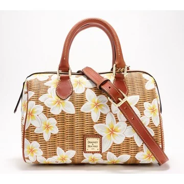 Dooney & Bourke Coated Cotton Plumeria Barrel Satchel