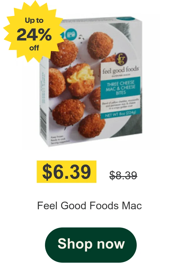 Feel Good Foods Mac & Cheese Bites, Three Cheese