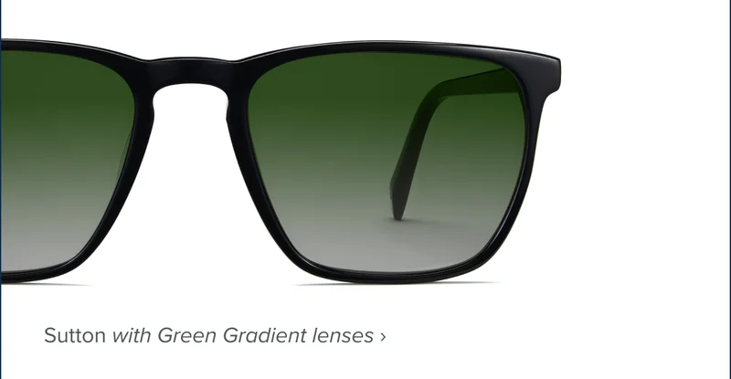 Sutton with Green Gradient lenses