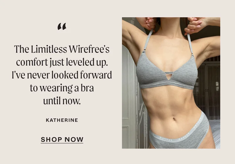 Katherine wears Supima® Cotton Wirefree Bra