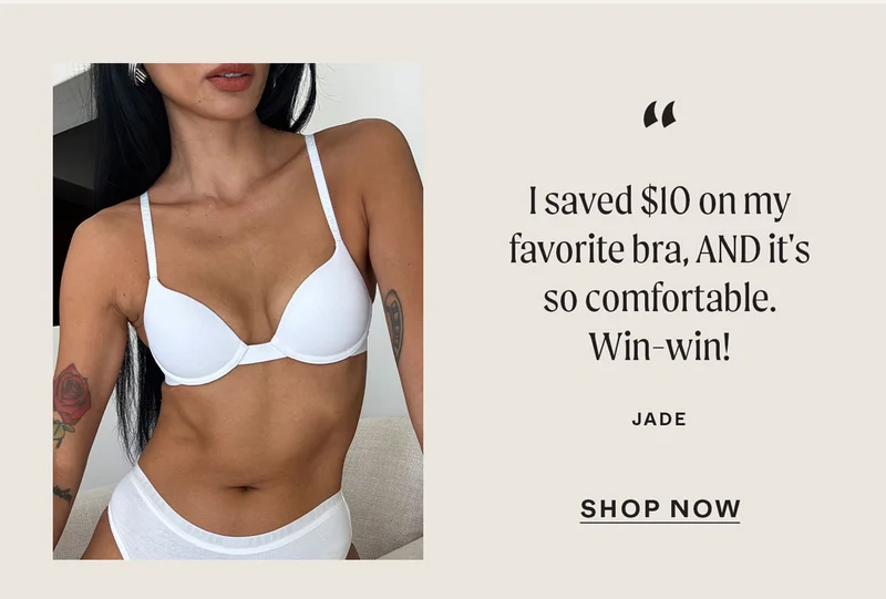 Jade wears Supima® Cotton Lift Up Bra