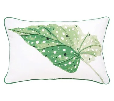 Begonia Leaf Throw Pillow by Valerie