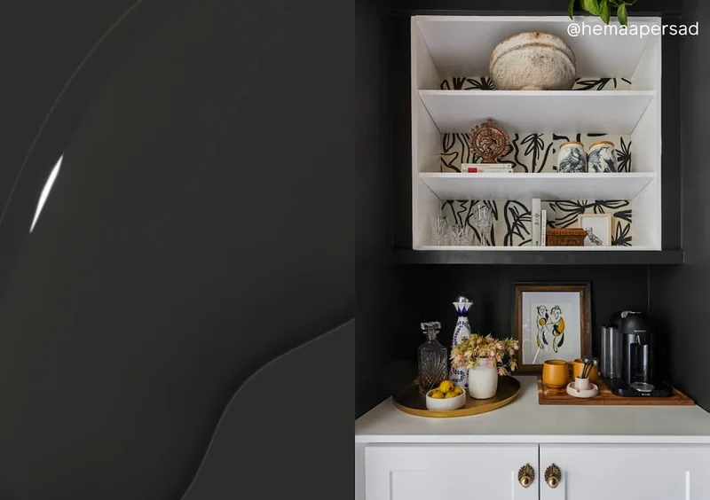 Coffee nook painted in Blackish