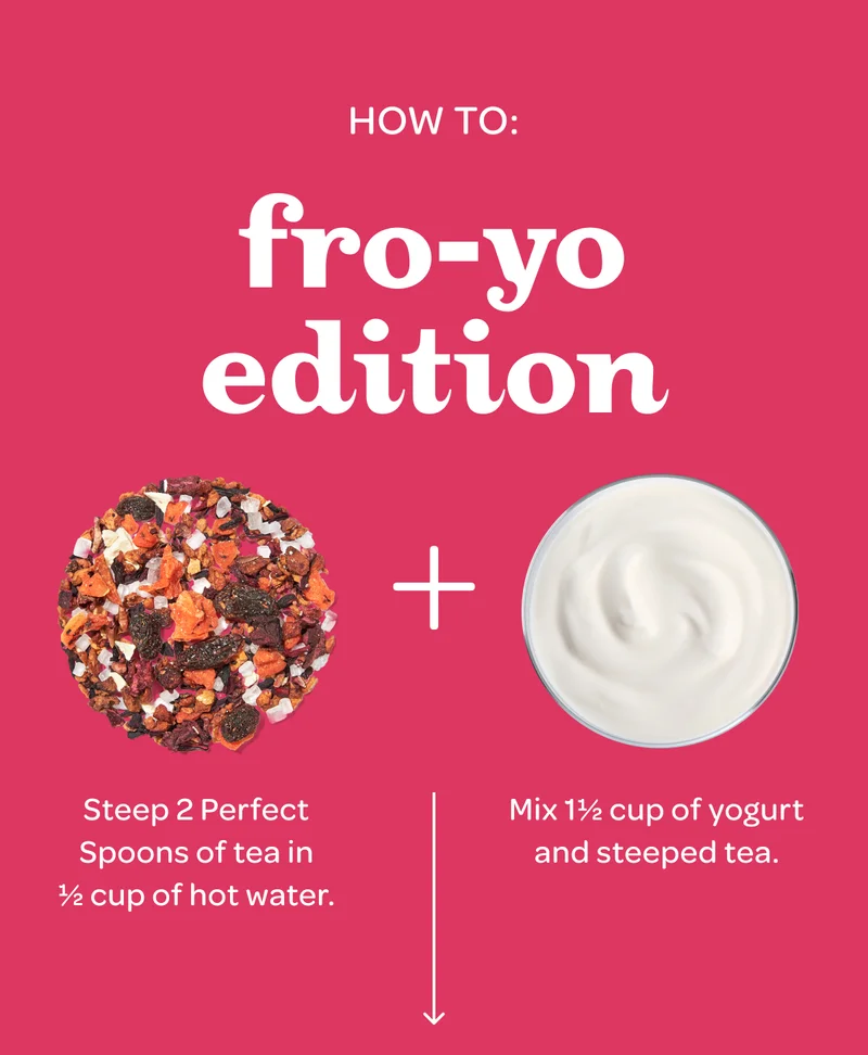 How to: fro-yo edition - Steep 2 Perfect Spoons of tea in ½ cup of hot water