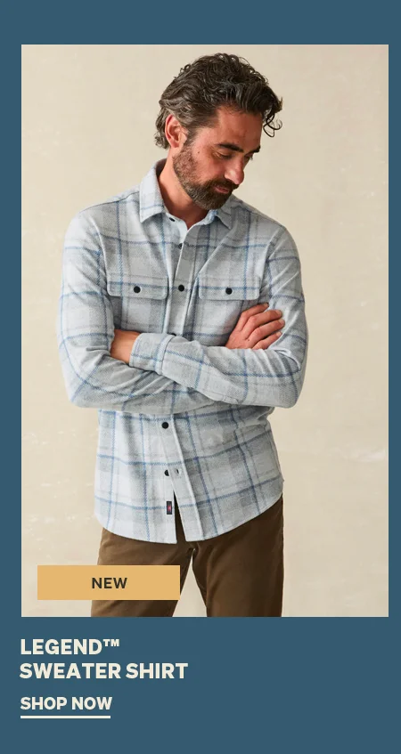 Men's Legend™ Sweater Shirt - Maine Sky Plaid