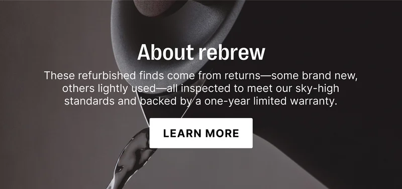 About Rebrew: all inspected to meet our sky high standards and backed by a one year warranty: shop now