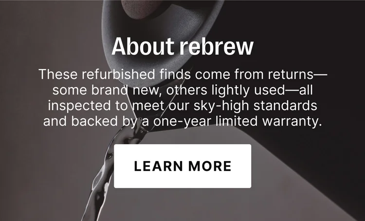 About Rebrew: all inspected to meet our sky high standards and backed by a one year warranty: shop now