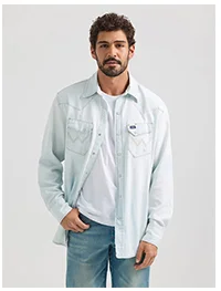Vintage-Inspired Western Snap Workshirt