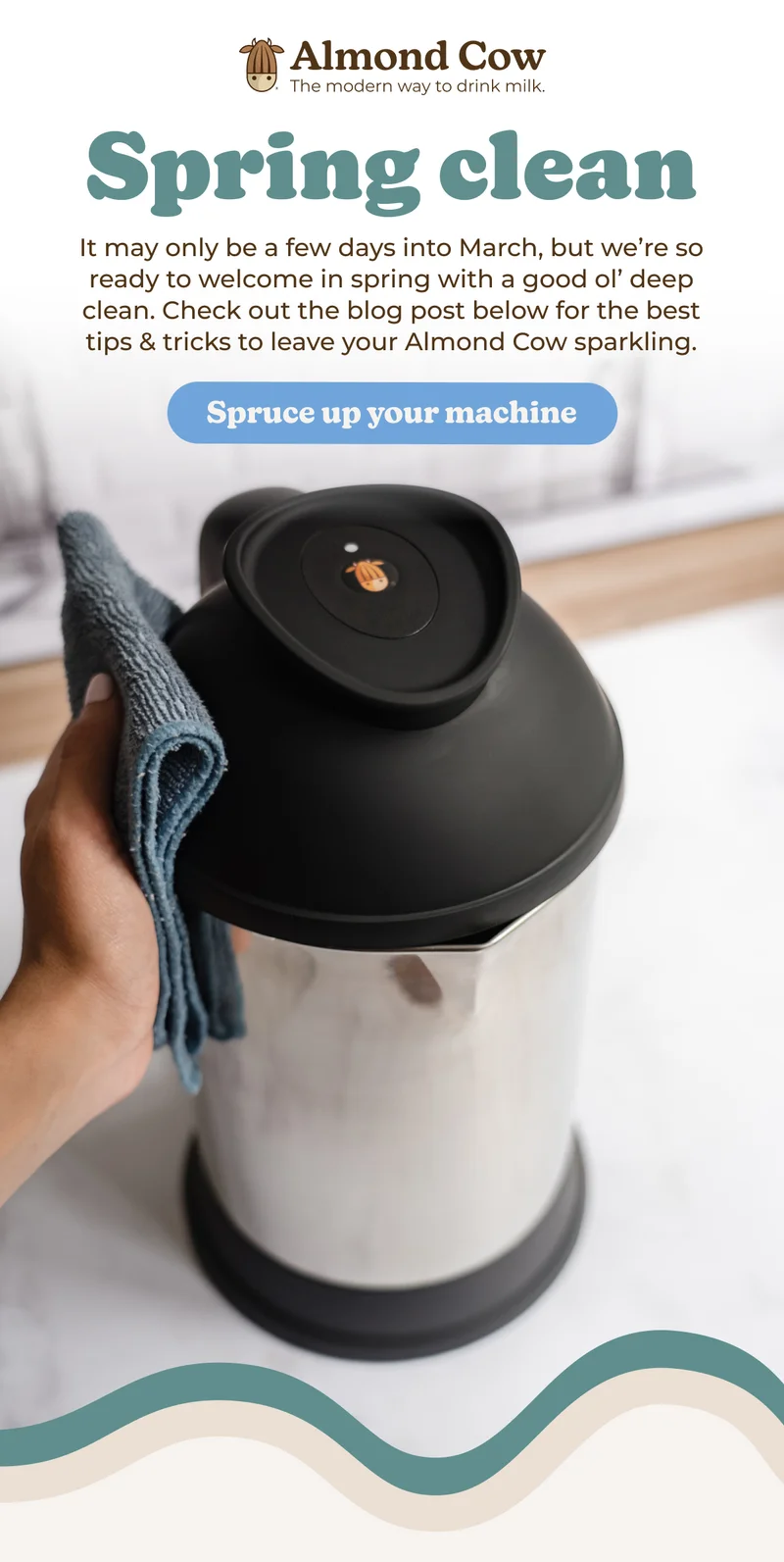 How to Clean Your Almond Cow blog post