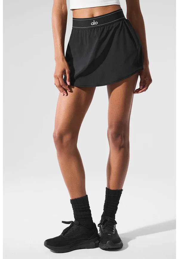 Match Point Tennis Skirt - Black - Black / XXS