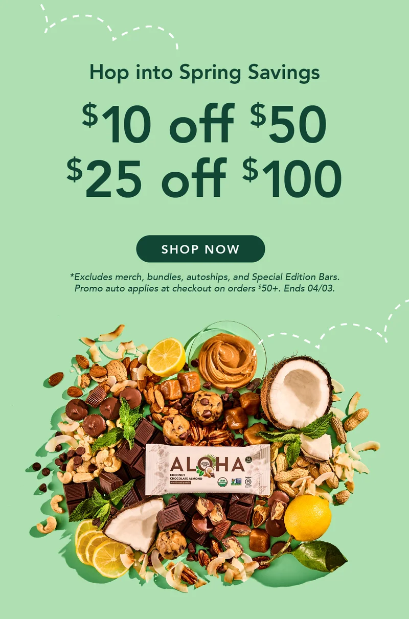 Hop Into Spring Savings: $10 off $50, $25 off $100