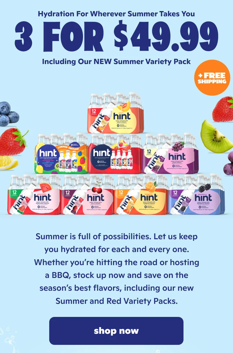 Hydration for wherever summer takes you: 3 for $49.99