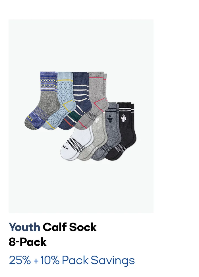 Youth Calf Sock 8-Pack