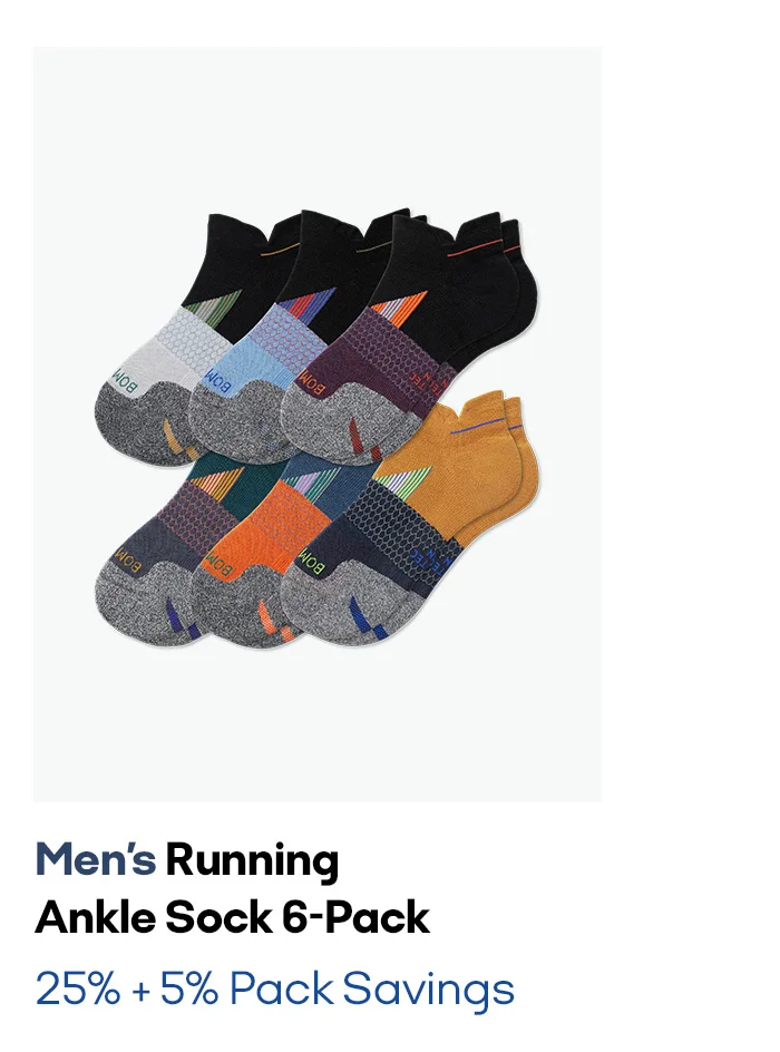 Men's Running Ankle Sock 6-Pack