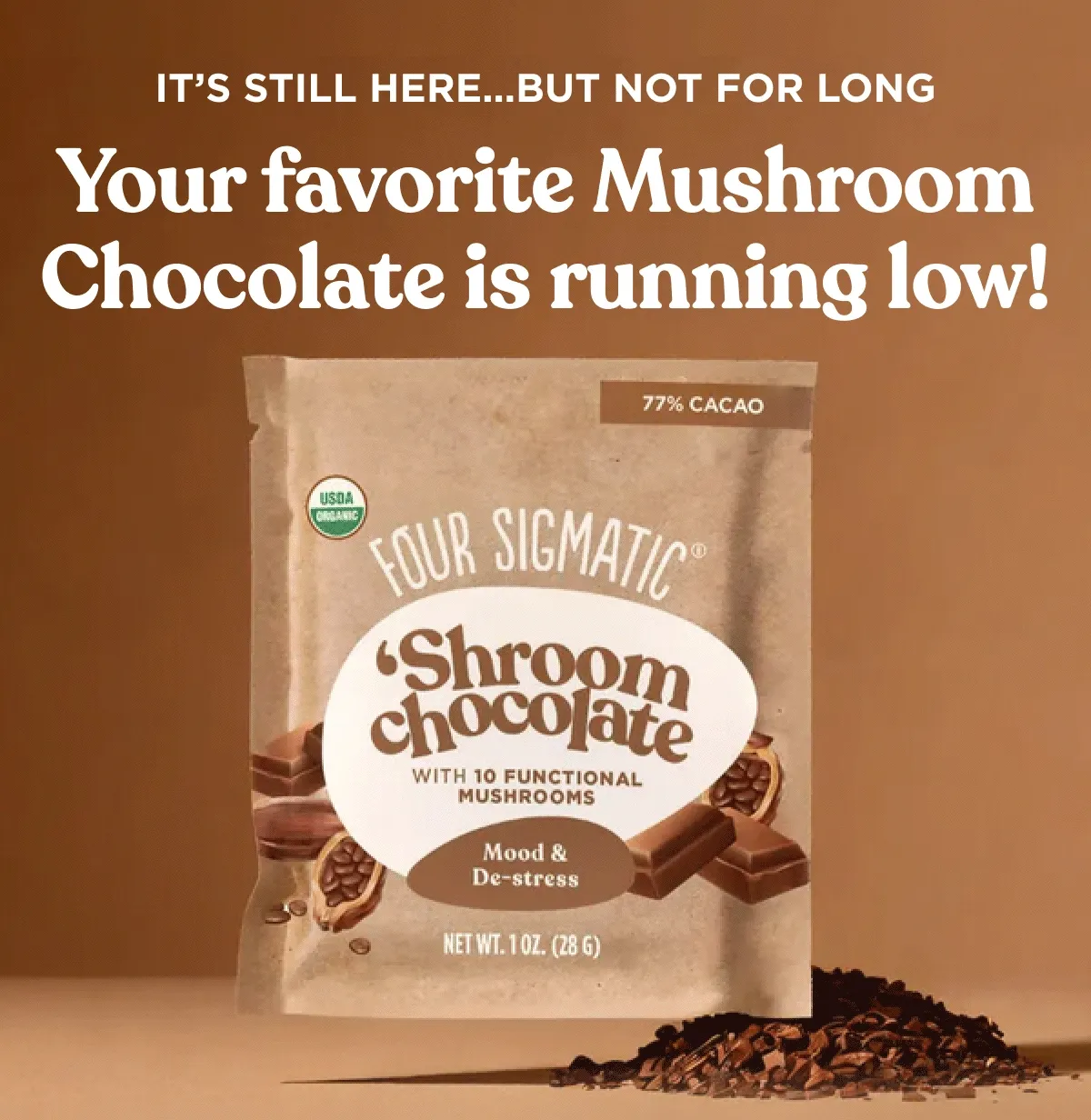 It's still here...but not for long | Your favorite Mushroom Chocolate is running low!