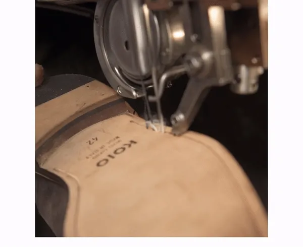 Video of Koio Boots being stitched